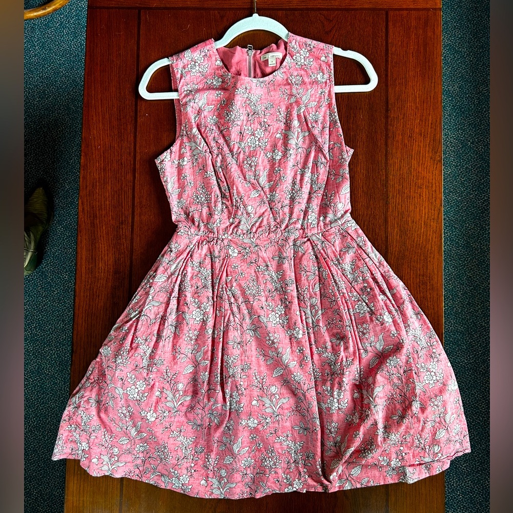 Gap Pink Floral A-line Flare Dress